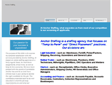 Tablet Screenshot of anchor-staffing.com